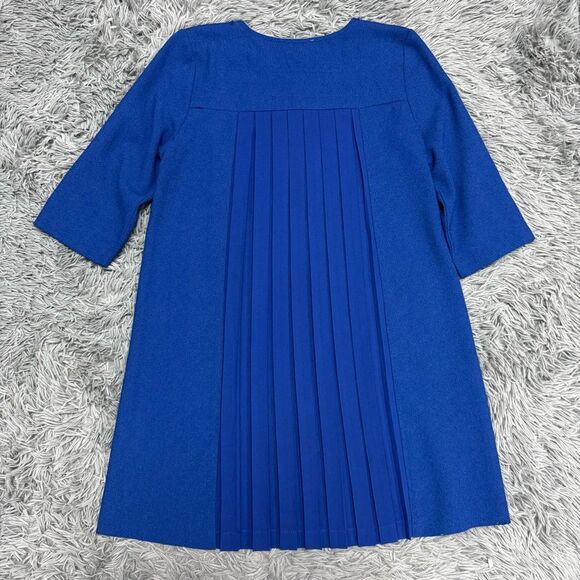 Umgee Royal Blue Shift Dress Pleated Back Size Small - Picture 8 of 9